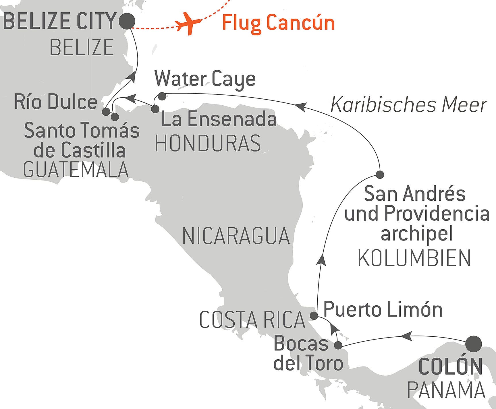 Tropisches Abenteuer in Mittelamerika