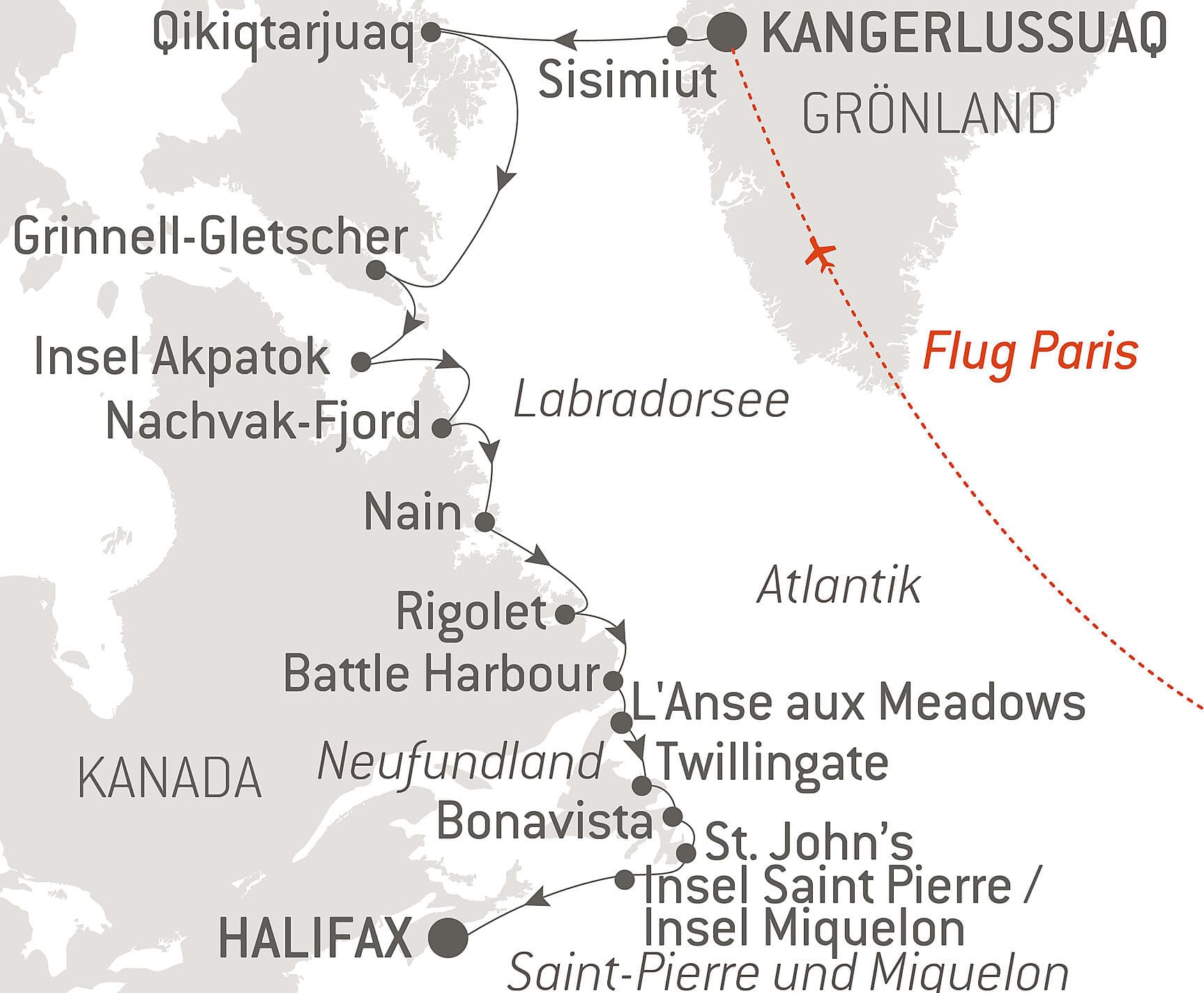 Wilde Küsten von Grönland bis zur Ostküste Kanadas