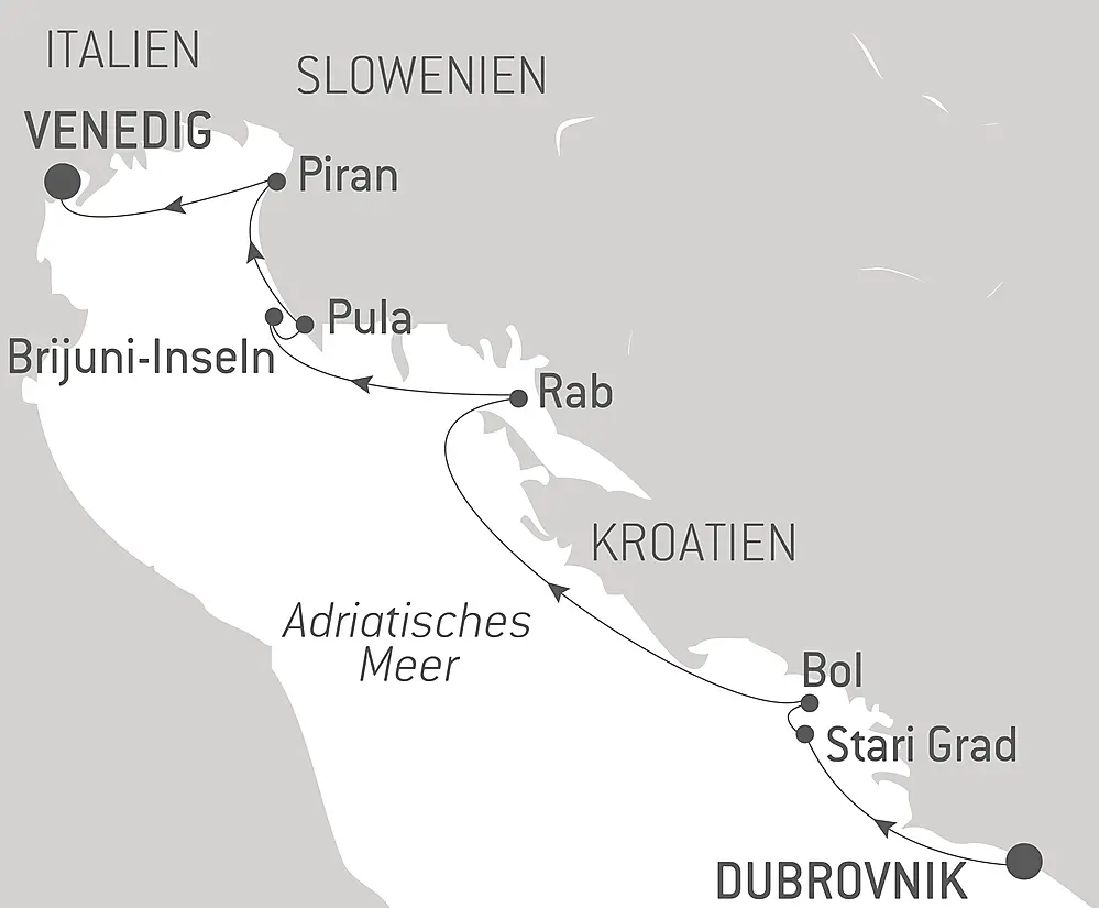 Städte und Pracht der Adria