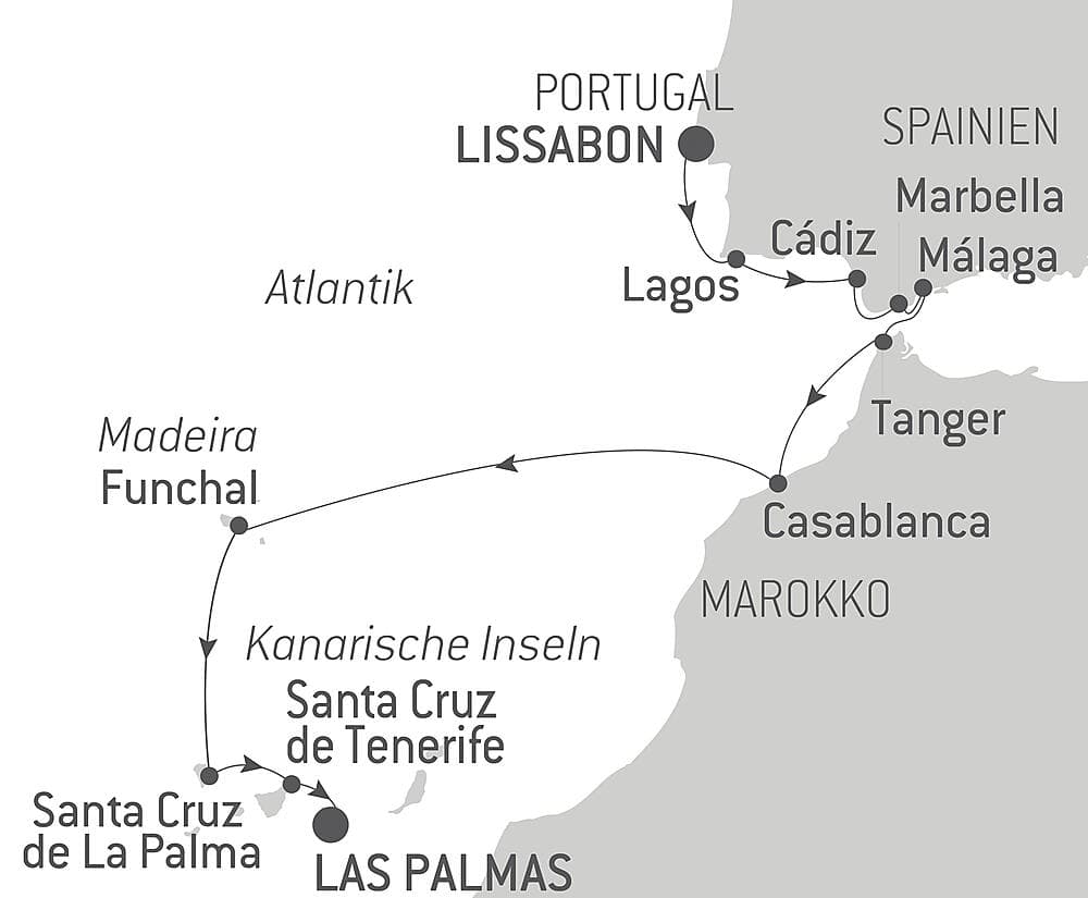 Von Lissabon auf die Kanarischen Inseln über das Meer: Spanien, Marokko und die Atlantikinseln – mit Smithsonian Journeys