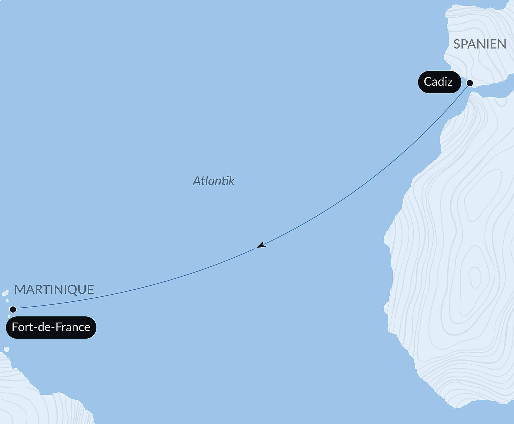 Ozean-Kreuzfahrt: Cadiz - Fort de France