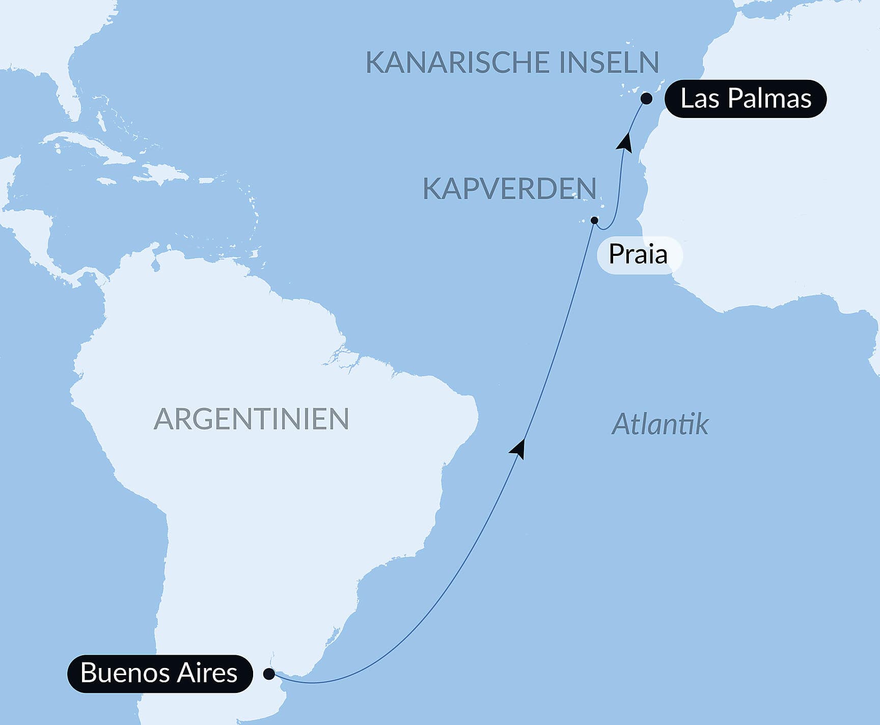 Ozean-Kreuzfahrt: Buenos Aires -  Las Palmas de Gran Canaria