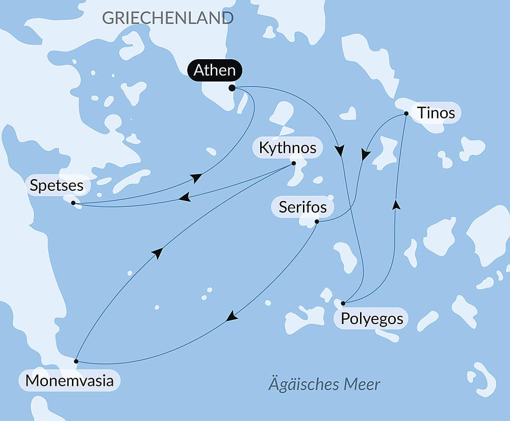 Die Kykladen, im Kielwasser der Le Ponant