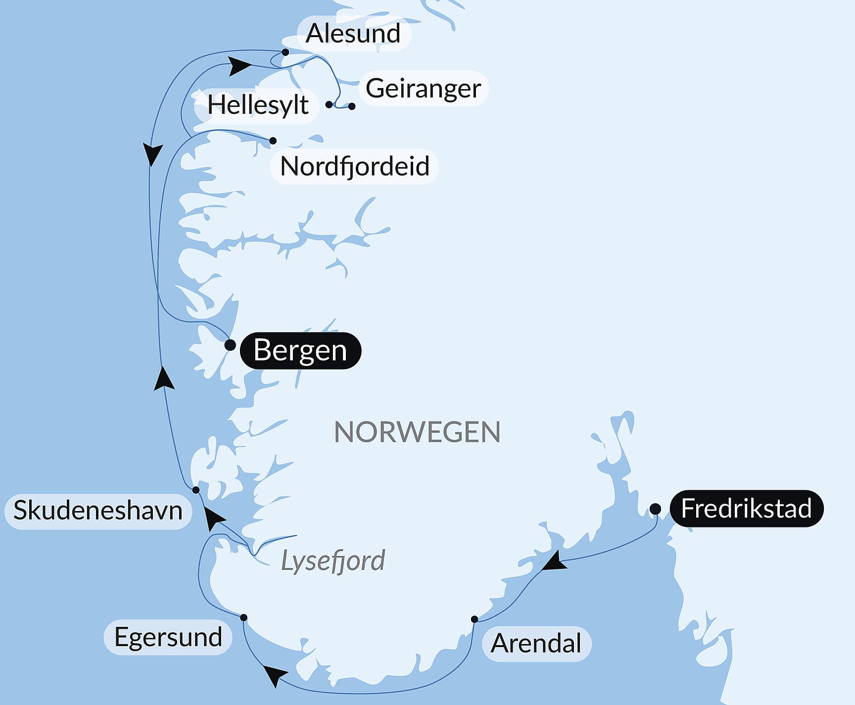 Norwegische Fjorde