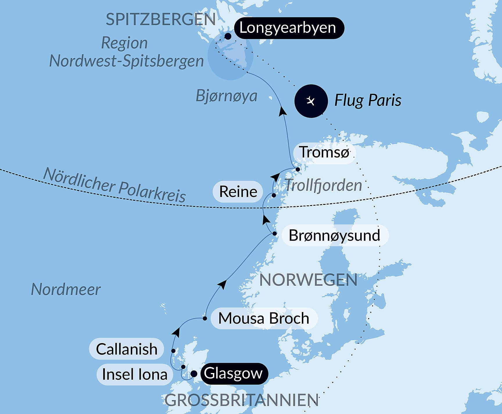 Von Schottland nach Spitzbergen