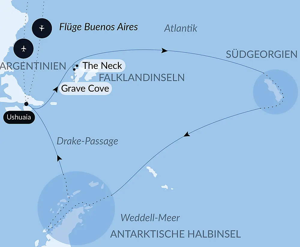 Antarktis, Falklandinseln & Südgeorgien