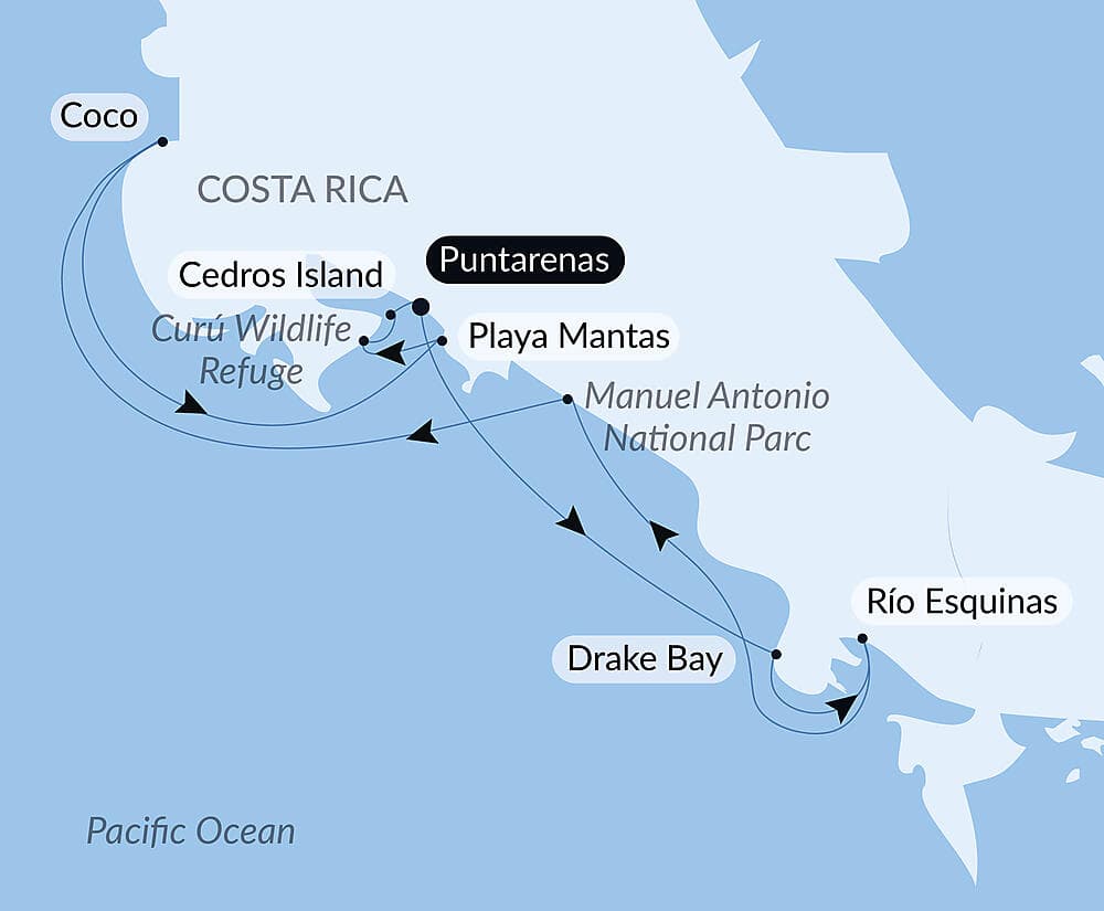 Die Pazifikküste von Costa Rica
