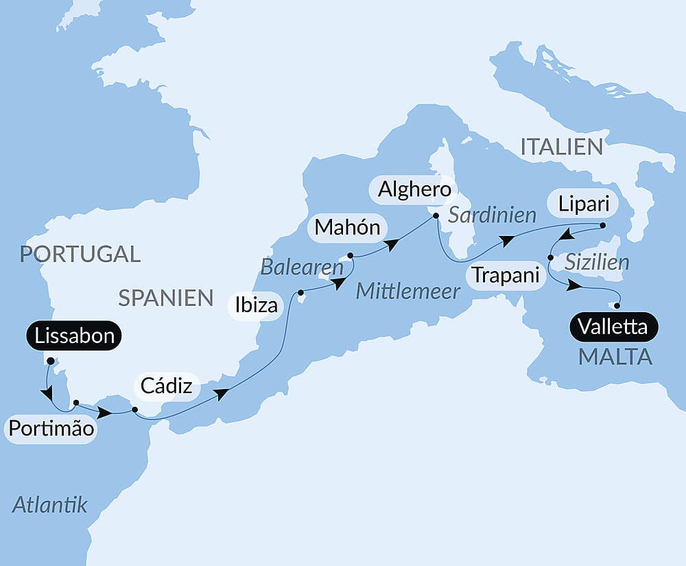 Iberische Halbinsel und Juwelen des Mittelmeers