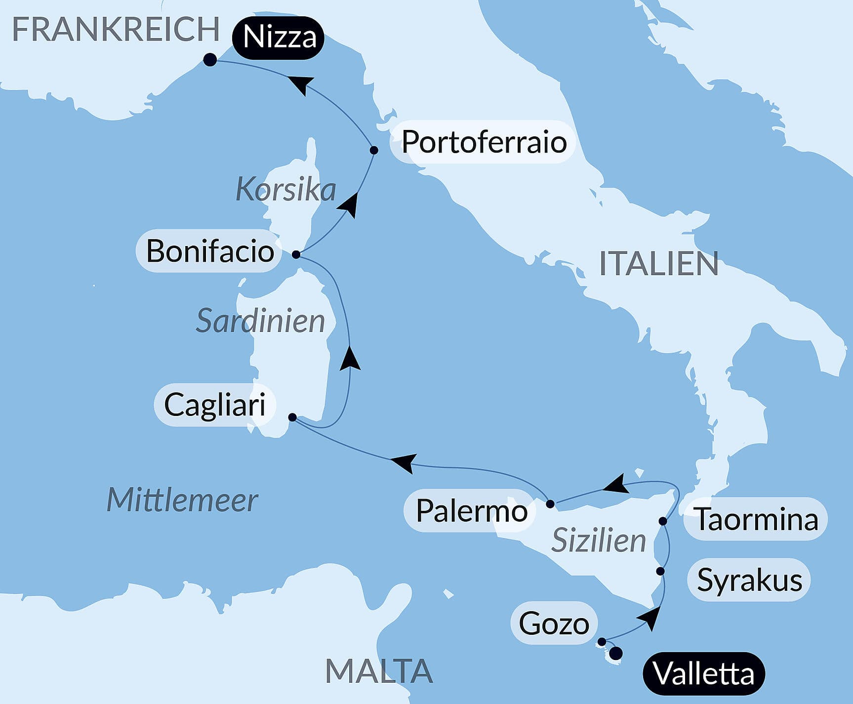 Die Inseln des Mittelmeers: Sizilien, Sardinien, Korsika und Elba – mit Smithsonian Journeys