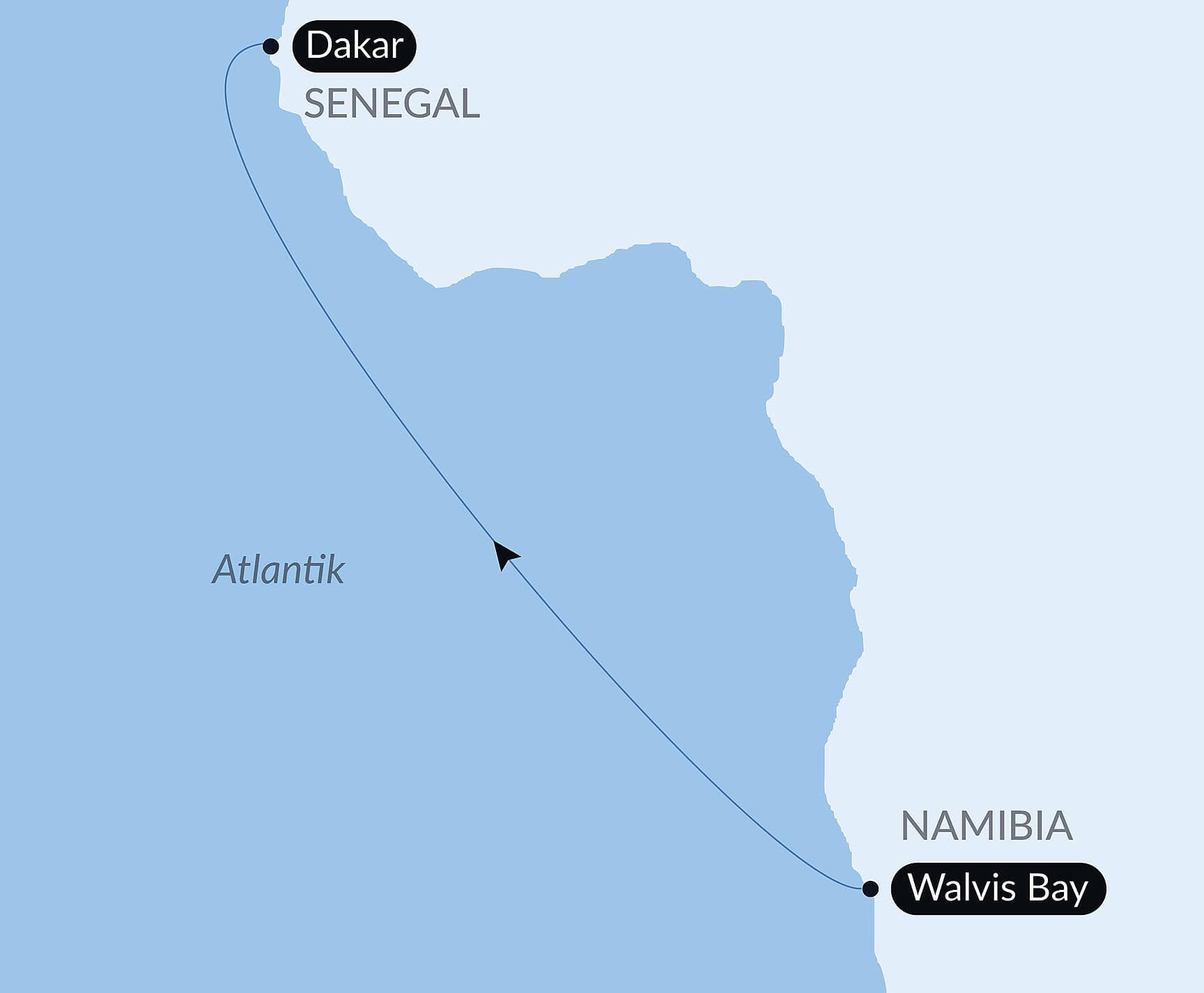 Ozean-Kreuzfahrt: Walvis Bay - Dakar