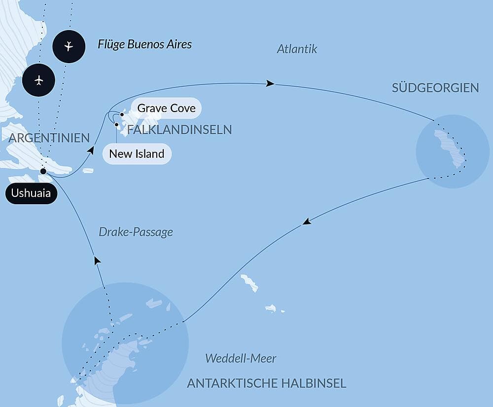Antarktis, Falklandinseln & Südgeorgien