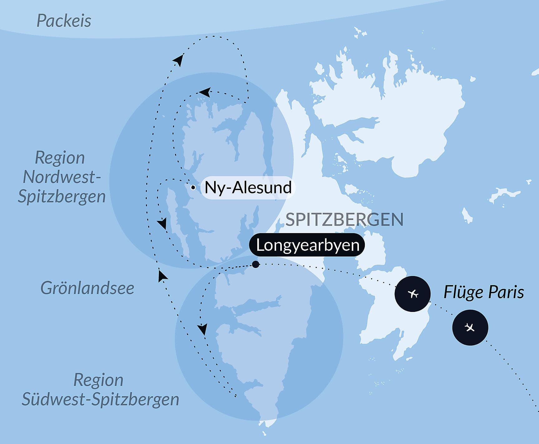 Spitzbergens Fjorde und Gletscher