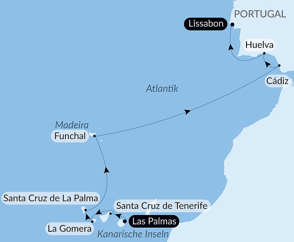 Vulkaninseln und historische Städte im Nordatlantik