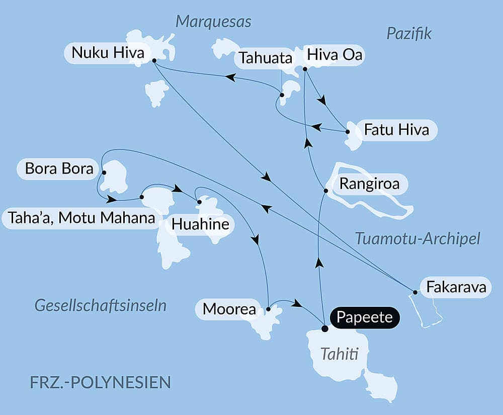 Marquesas, Tuamotu und Gesellschaftsinseln null