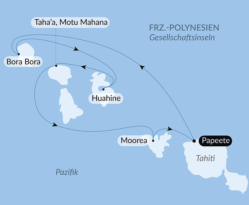 Tahiti und Gesellschaftsinseln