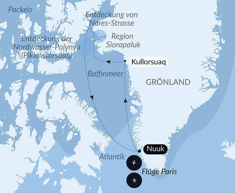 Grönland jenseits des Bekannten null