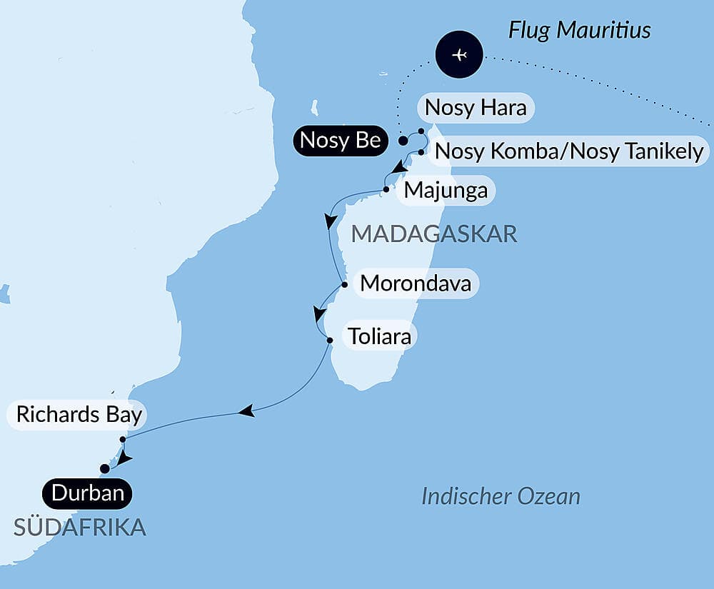 Madagaskar und Südafrika