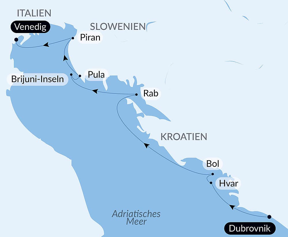 Städte und Pracht der Adria  null