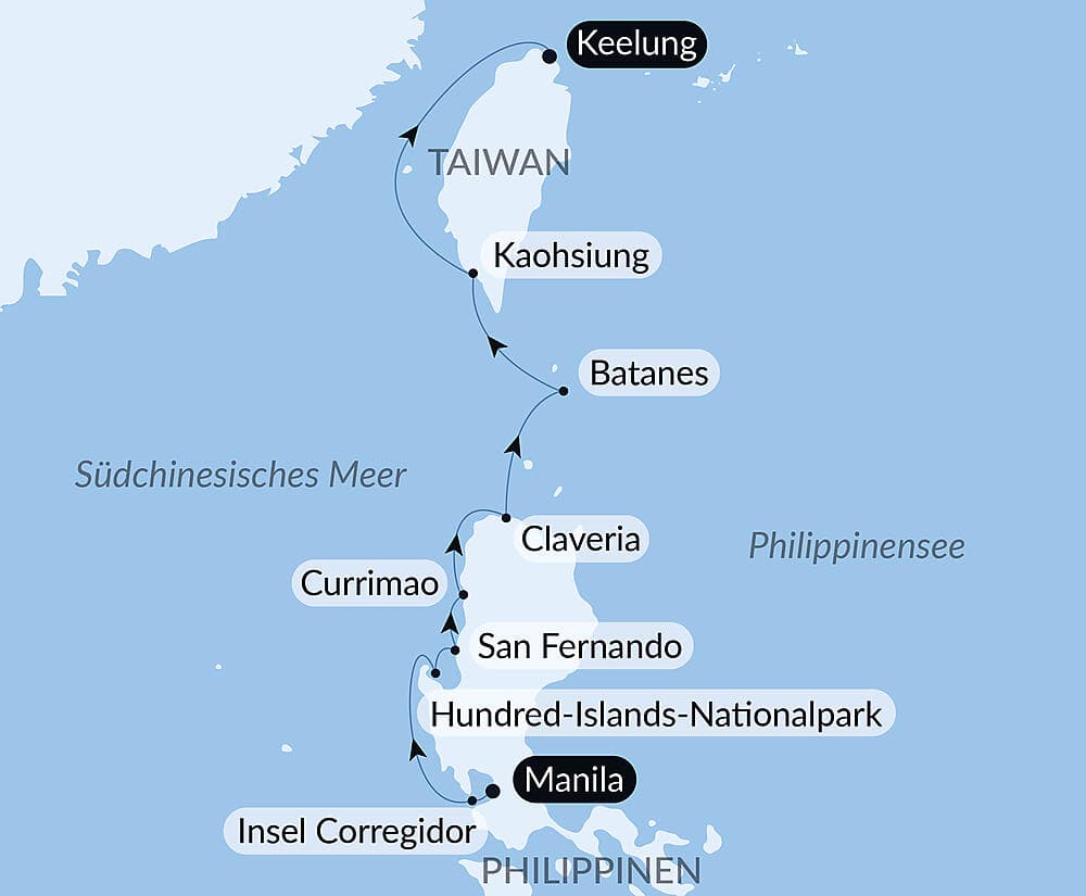 Natur und Kulturerbe von den Philippinen bis Taiwan null