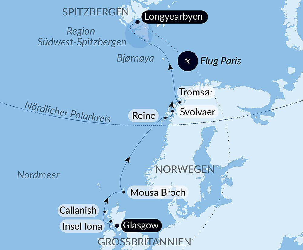 Von Schottland nach Spitzbergen