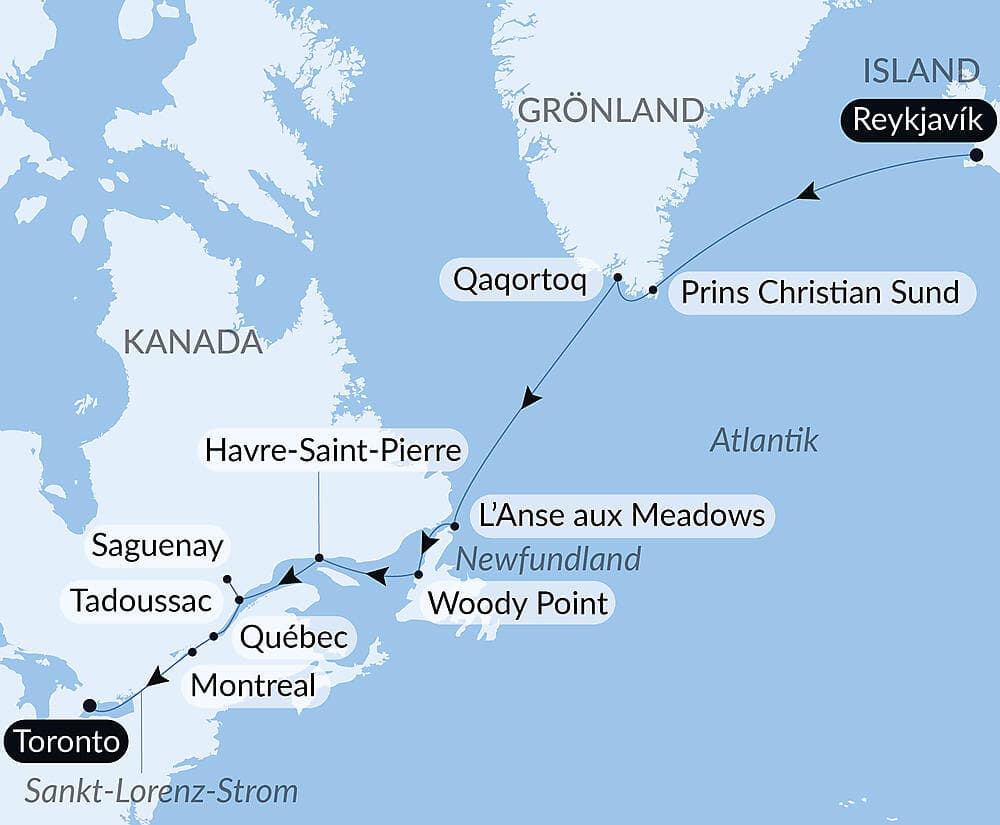 Auf Erkundung in Grönland nach Kanada
