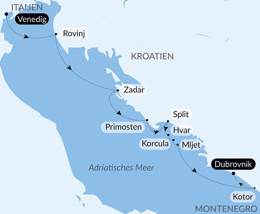 Wunder der Natur und Kulturschätze Dalmatiens