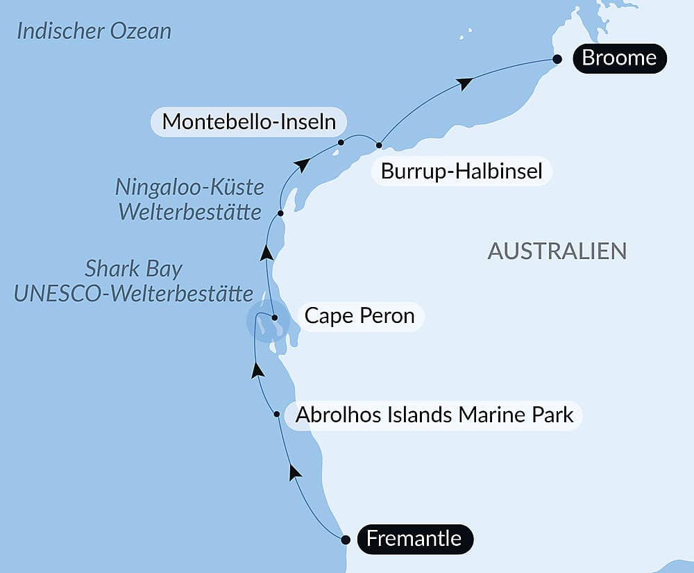 Abenteuer entlang der Westküste Australiens