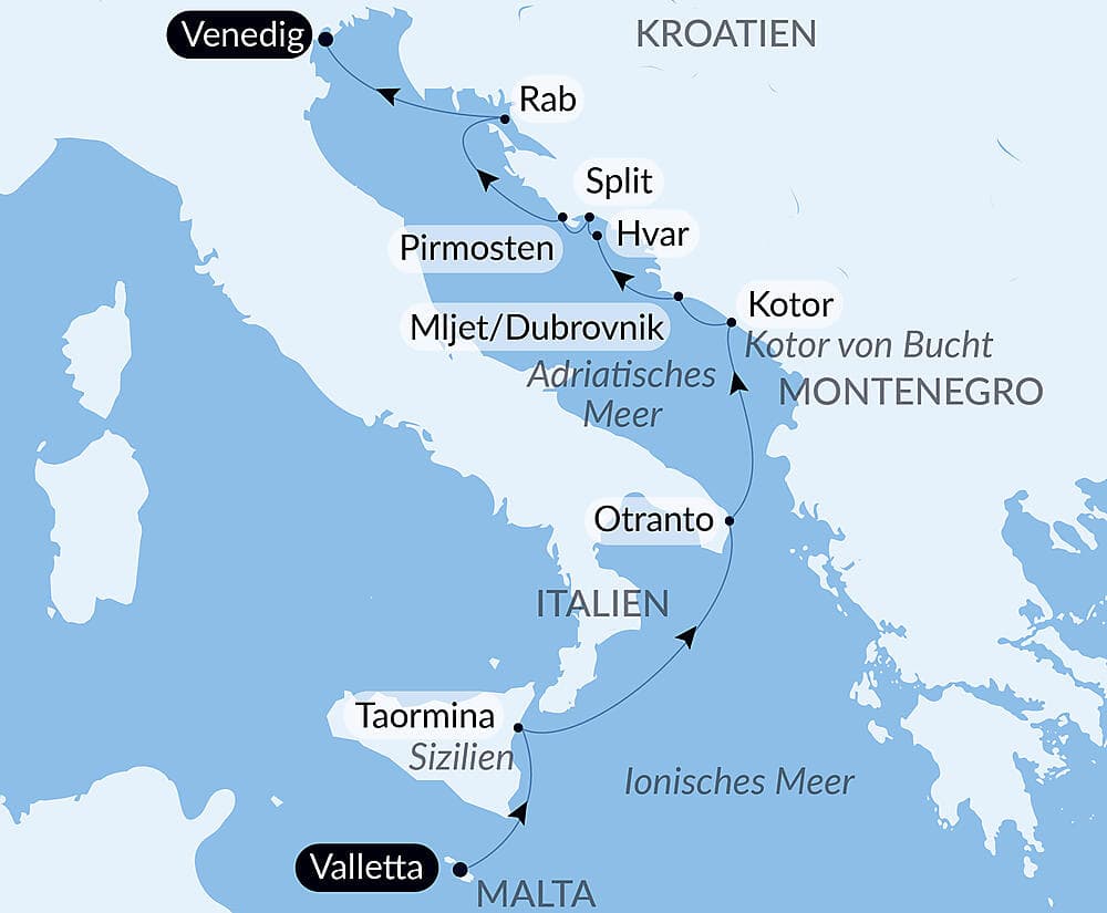 Von Malta an die Küste der Adria null