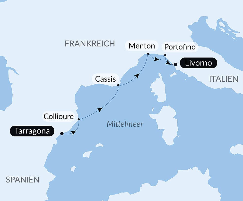 Von den katalanischen Küsten bis nach Italien null