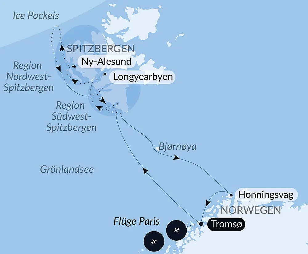 Polare Lichtschimmer, vom Nordkap bis Spitzbergen