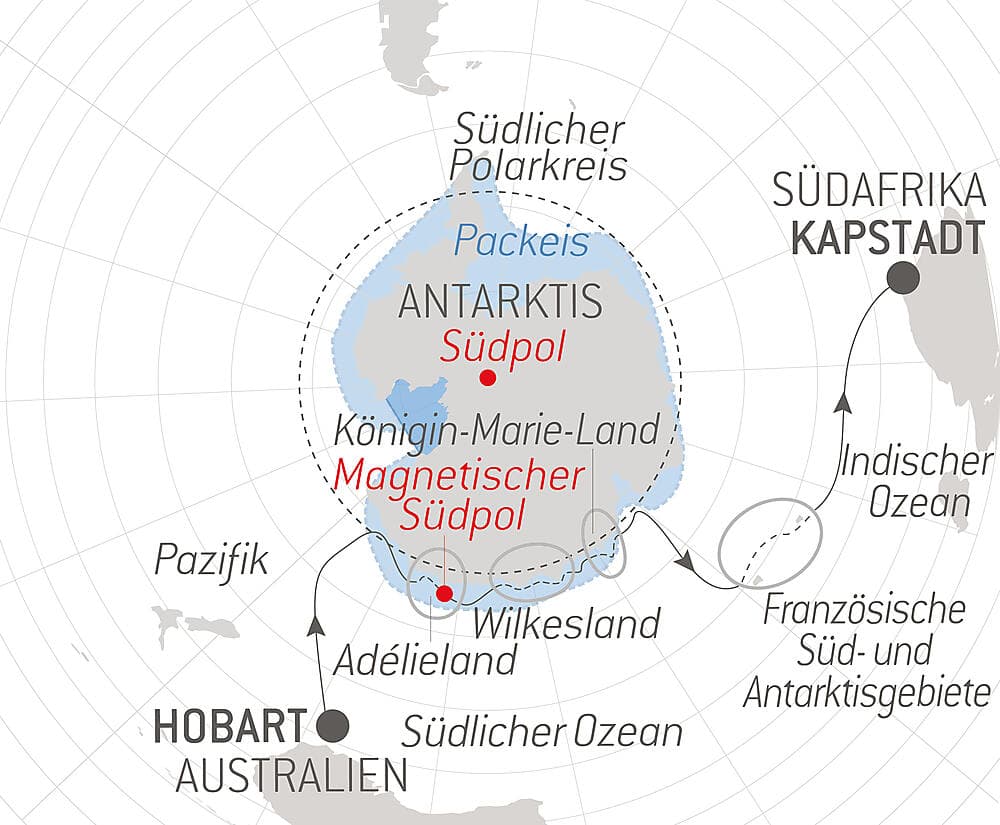 Halbumrundung Antarktis – die unerforschte Ostküste