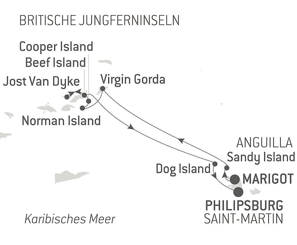 Unterwegs unter Segeln im Herzen der Kleinen Antillen