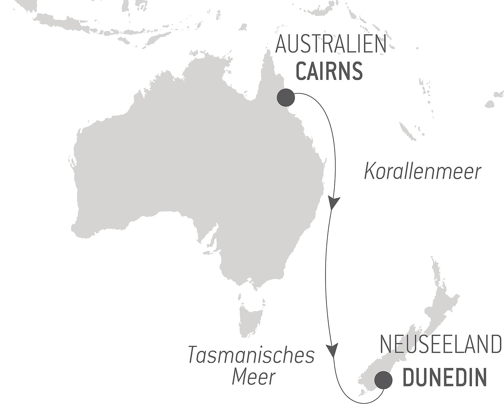 Ozean-Kreuzfahrt: Cairns - Dunedin