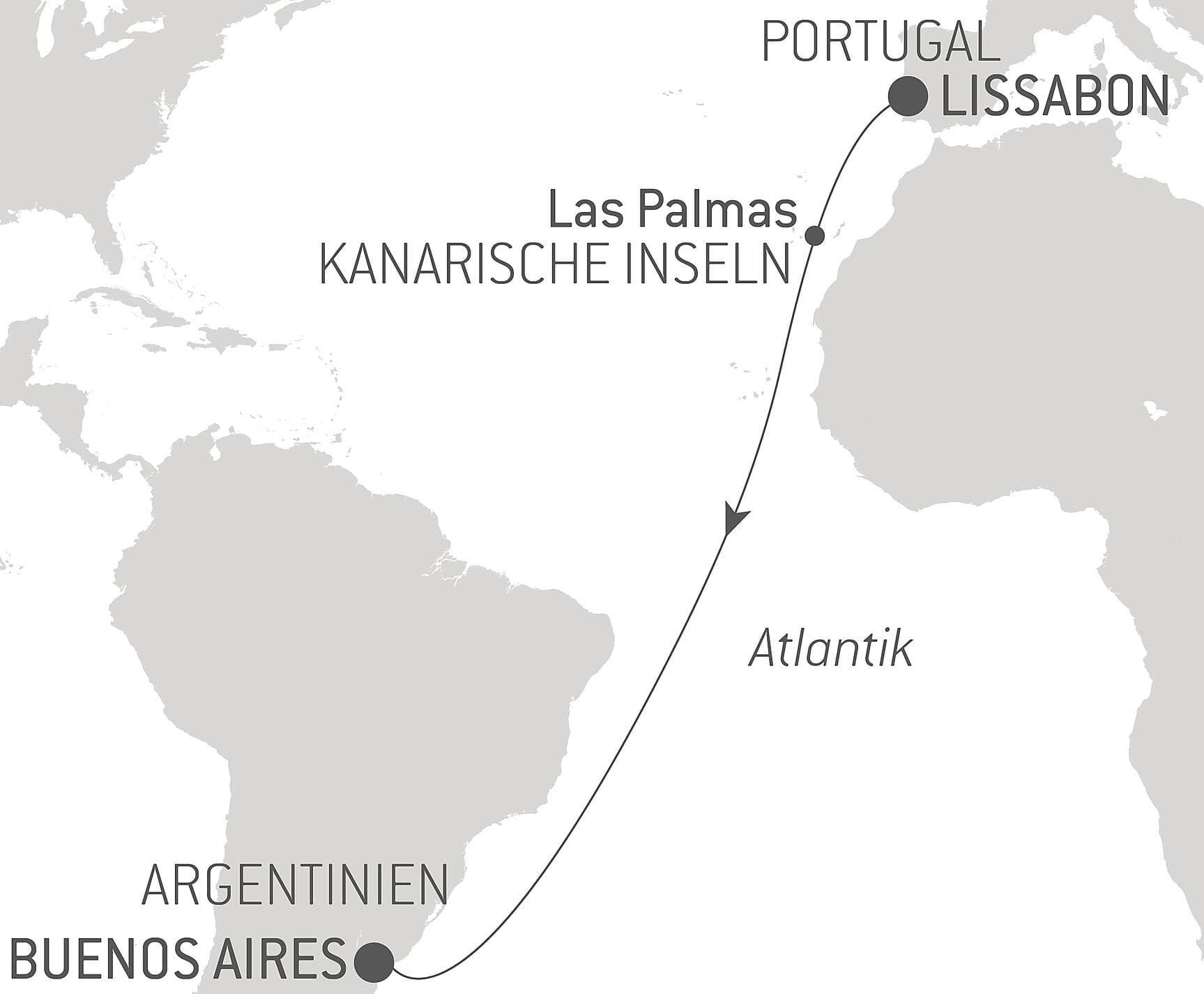Ozean-Kreuzfahrt: Lisbonne - Buenos Aires