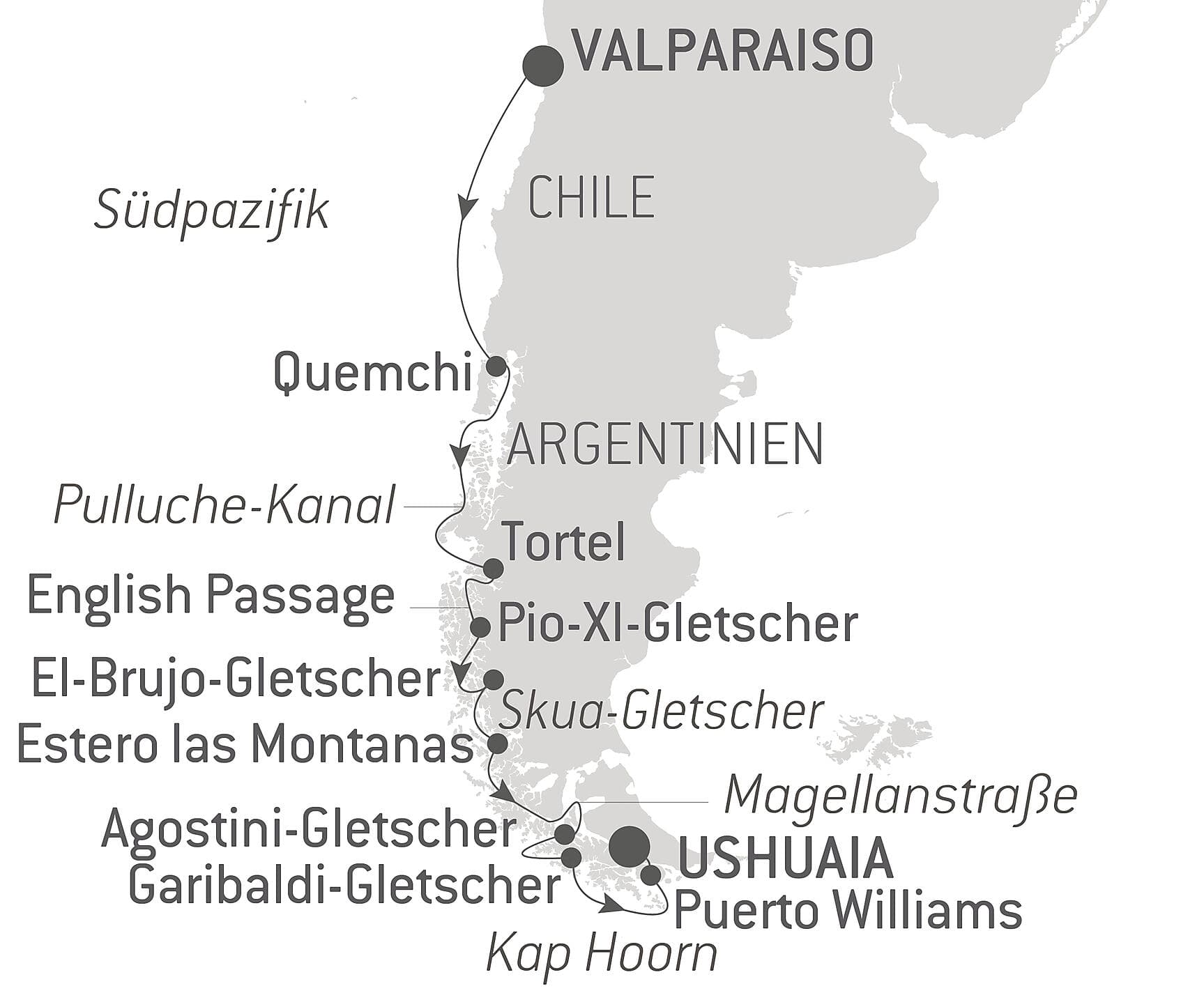 Highlights der chilenischen Fjorde