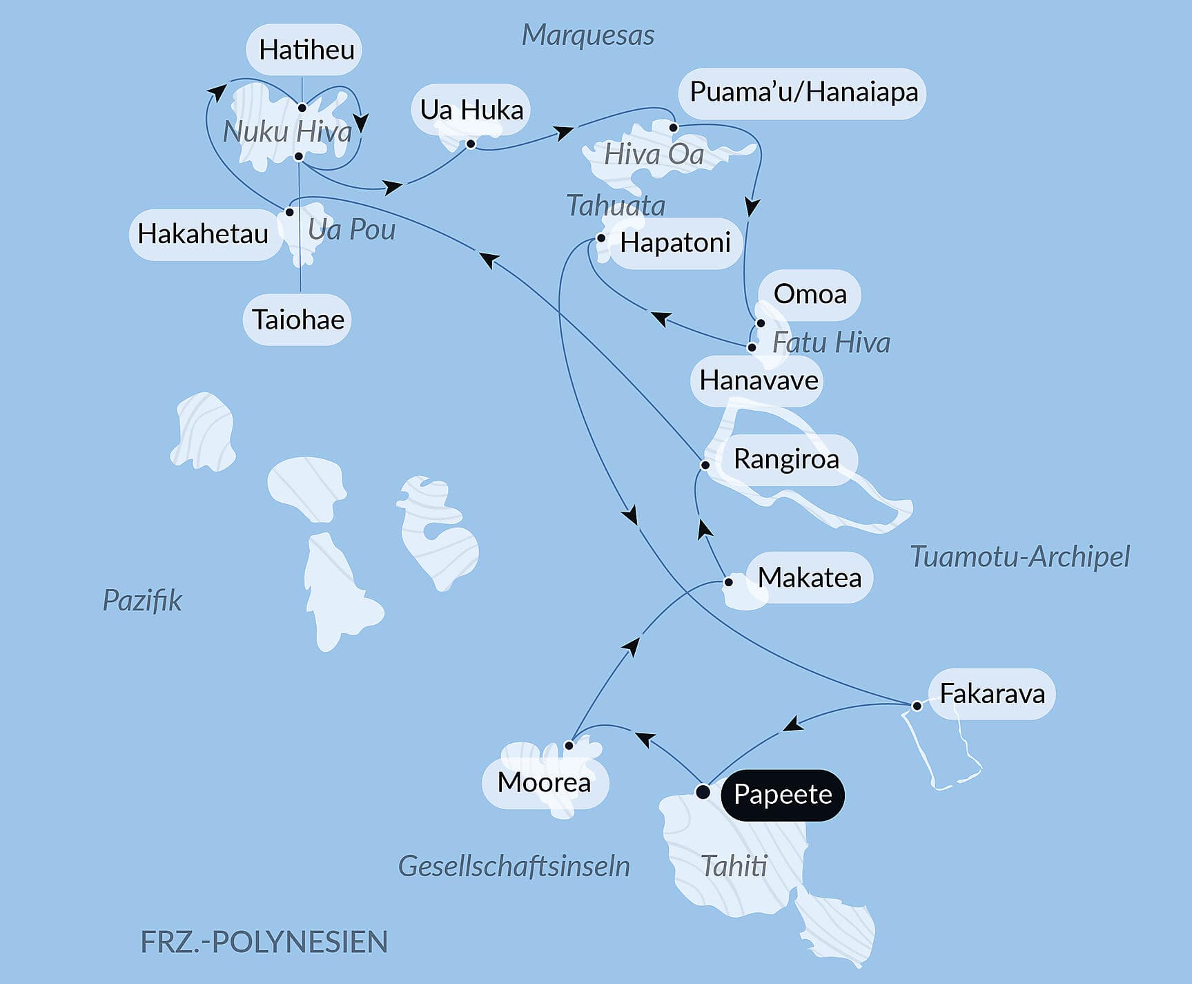 Südsee pur: Marquesas, Tuamotu und Gesellschaftsinseln