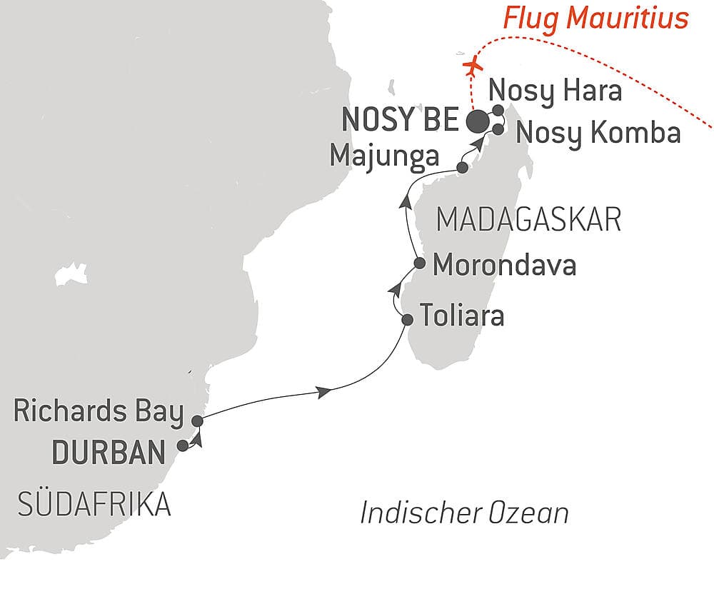 Madagaskar und Südafrika null