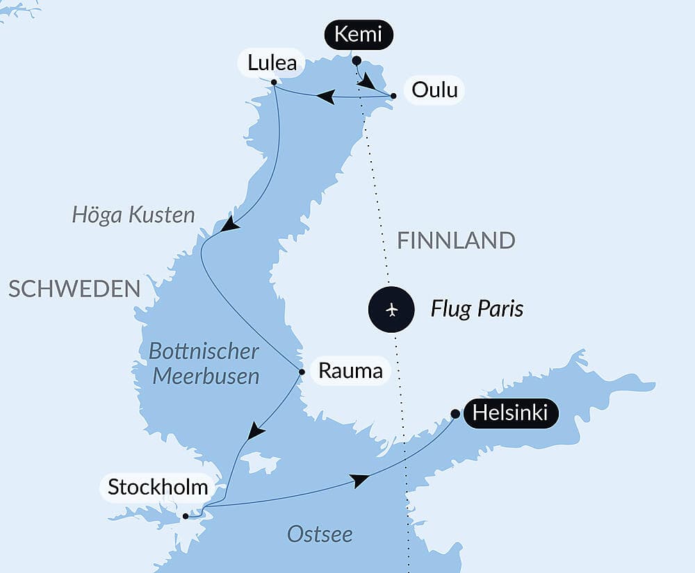 Abenteuer Bottnischer Meerbusen, Kurs gen Norden