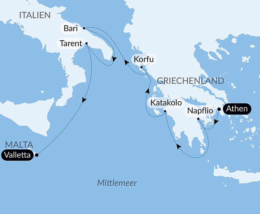 Antike Städte in Griechenland und Italien