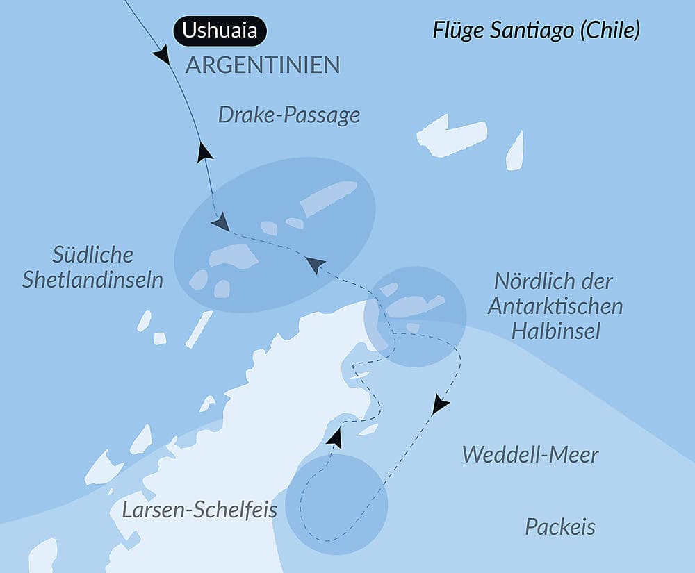 Das Weddell-Meer und Larsen-Schelfeis null