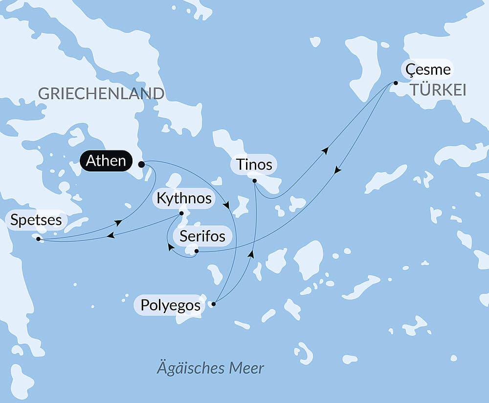 Die Kykladen, im Kielwasser der Le Ponant